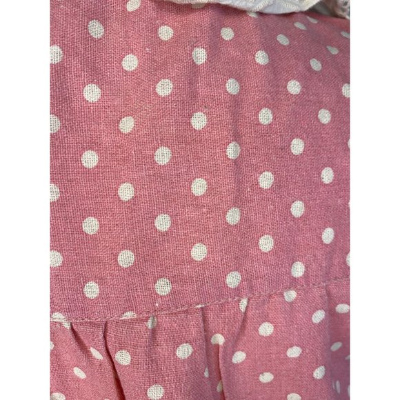 Eternal Flow Vintage Look Pink White Dot Shirt Women's M - Picture 12 of 12